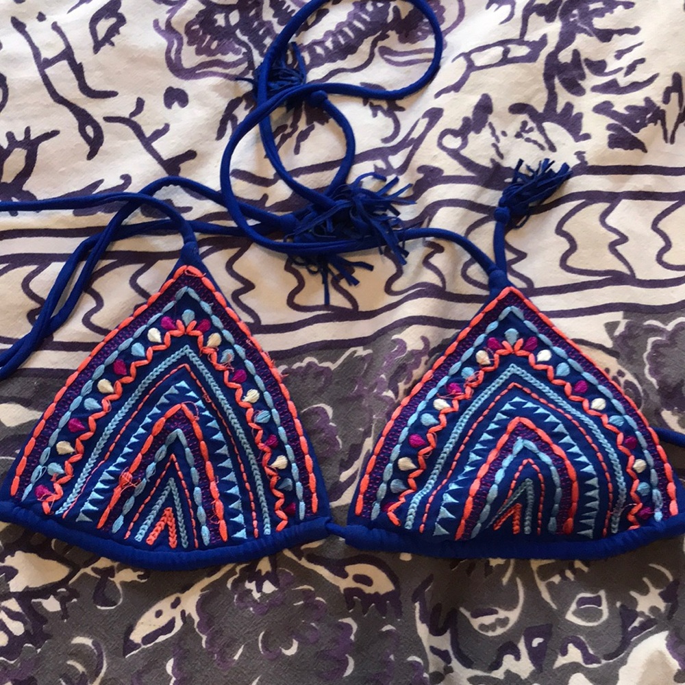 Blue Bikini Top
